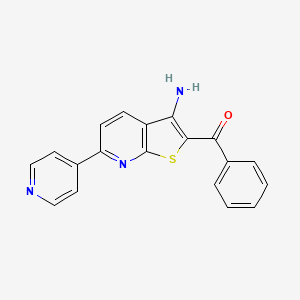 [3-Amino-6-(pyridin-4-yl)thieno[2,3-b]pyridin-2-yl](phenyl)methanone