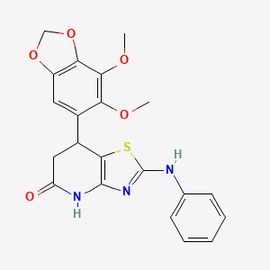 7-(6,7-dimethoxy-1,3-benzodioxol-5-yl)-2-(phenylamino)-6,7-dihydro[1,3]thiazolo[4,5-b]pyridin-5(4H)-one