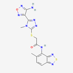 2-{[5-(4-amino-1,2,5-oxadiazol-3-yl)-4-methyl-4H-1,2,4-triazol-3-yl]sulfanyl}-N-(5-methyl-2,1,3-benzothiadiazol-4-yl)acetamide