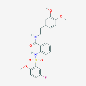 N-[2-(3,4-dimethoxyphenyl)ethyl]-2-{[(5-fluoro-2-methoxyphenyl)sulfonyl]amino}benzamide