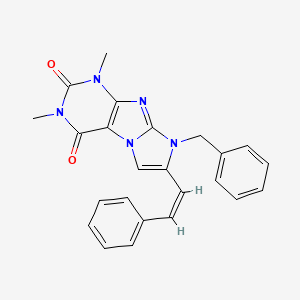 8-benzyl-1,3-dimethyl-7-[(Z)-2-phenylethenyl]-1H-imidazo[2,1-f]purine-2,4(3H,8H)-dione