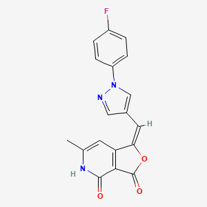 (1E)-1-{[1-(4-fluorophenyl)-1H-pyrazol-4-yl]methylidene}-6-methylfuro[3,4-c]pyridine-3,4(1H,5H)-dione