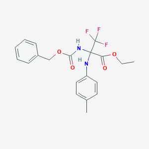 ethyl N-[(benzyloxy)carbonyl]-3,3,3-trifluoro-2-[(4-methylphenyl)amino]alaninate