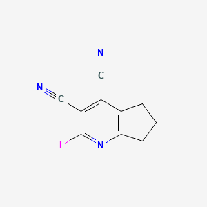 2-iodo-6,7-dihydro-5H-cyclopenta[b]pyridine-3,4-dicarbonitrile