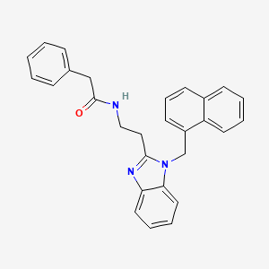 N-{2-[1-(naphthalen-1-ylmethyl)-1H-benzimidazol-2-yl]ethyl}-2-phenylacetamide