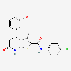 N-(4-chlorophenyl)-4-(3-hydroxyphenyl)-3-methyl-6-oxo-4,5,6,7-tetrahydrothieno[2,3-b]pyridine-2-carboxamide