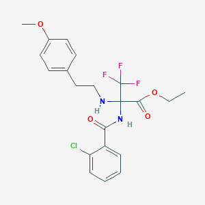 ethyl N-[(2-chlorophenyl)carbonyl]-3,3,3-trifluoro-2-{[2-(4-methoxyphenyl)ethyl]amino}alaninate