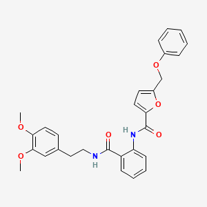 N-(2-{[2-(3,4-dimethoxyphenyl)ethyl]carbamoyl}phenyl)-5-(phenoxymethyl)furan-2-carboxamide