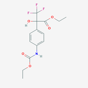 Ethyl 2-{4-[(ethoxycarbonyl)amino]phenyl}-3,3,3-trifluoro-2-hydroxypropanoate