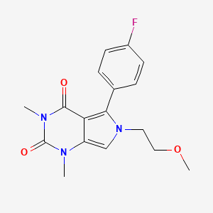 5-(4-fluorophenyl)-6-(2-methoxyethyl)-1,3-dimethyl-1H-pyrrolo[3,4-d]pyrimidine-2,4(3H,6H)-dione