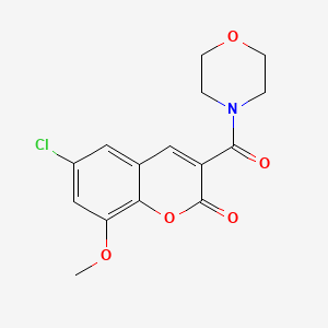 6-chloro-8-methoxy-3-(morpholin-4-ylcarbonyl)-2H-chromen-2-one