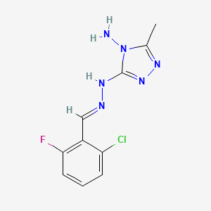 3-[(2E)-2-(2-chloro-6-fluorobenzylidene)hydrazinyl]-5-methyl-4H-1,2,4-triazol-4-amine