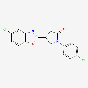 4-(5-Chloro-1,3-benzoxazol-2-yl)-1-(4-chlorophenyl)pyrrolidin-2-one