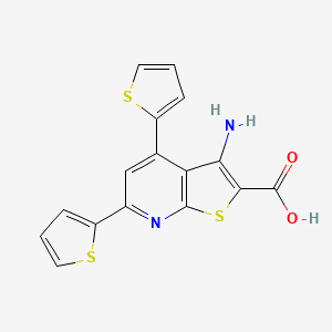 3-Amino-4,6-di(thiophen-2-yl)thieno[2,3-b]pyridine-2-carboxylic acid