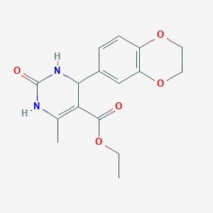 ethyl 4-(2,3-dihydro-1,4-benzodioxin-6-yl)-6-methyl-2-oxo-3,4-dihydro-1H-pyrimidine-5-carboxylate