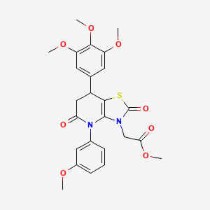 methyl [4-(3-methoxyphenyl)-2,5-dioxo-7-(3,4,5-trimethoxyphenyl)-4,5,6,7-tetrahydro[1,3]thiazolo[4,5-b]pyridin-3(2H)-yl]acetate