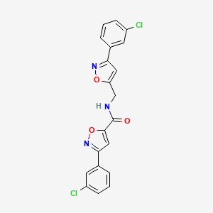 3-(3-chlorophenyl)-N-{[3-(3-chlorophenyl)-1,2-oxazol-5-yl]methyl}-1,2-oxazole-5-carboxamide