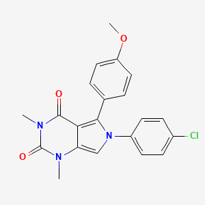 molecular formula C21H18ClN3O3 B11475652 6-(4-chlorophenyl)-5-(4-methoxyphenyl)-1,3-dimethyl-1H-pyrrolo[3,4-d]pyrimidine-2,4(3H,6H)-dione 