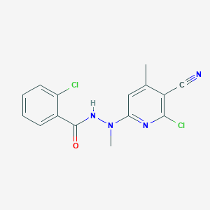 2-chloro-N'-(6-chloro-5-cyano-4-methylpyridin-2-yl)-N'-methylbenzohydrazide