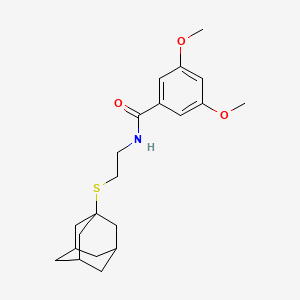 molecular formula C21H29NO3S B11475678 N-[2-(1-adamantylthio)ethyl]-3,5-dimethoxybenzamide 