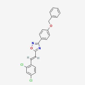 3-[4-(benzyloxy)phenyl]-5-[(E)-2-(2,4-dichlorophenyl)ethenyl]-1,2,4-oxadiazole