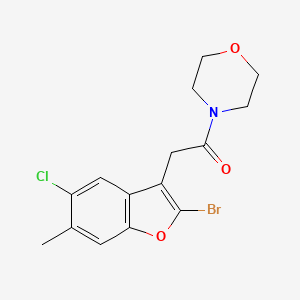 2-(2-Bromo-5-chloro-6-methyl-1-benzofuran-3-yl)-1-(morpholin-4-yl)ethanone