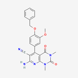 7-Amino-5-[4-(benzyloxy)-3-methoxyphenyl]-1,3-dimethyl-2,4-dioxo-1,2,3,4-tetrahydropyrido[2,3-d]pyrimidine-6-carbonitrile