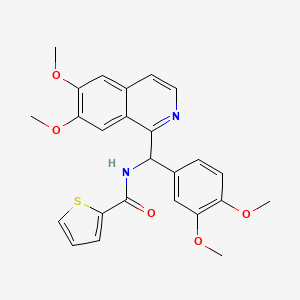 N-[(6,7-dimethoxyisoquinolin-1-yl)(3,4-dimethoxyphenyl)methyl]thiophene-2-carboxamide