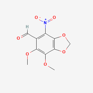 6,7-Dimethoxy-4-nitro-1,3-benzodioxole-5-carbaldehyde