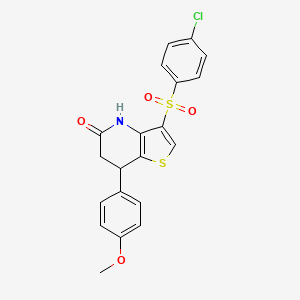 3-[(4-chlorophenyl)sulfonyl]-7-(4-methoxyphenyl)-6,7-dihydrothieno[3,2-b]pyridin-5(4H)-one