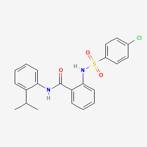 2-{[(4-chlorophenyl)sulfonyl]amino}-N-[2-(propan-2-yl)phenyl]benzamide