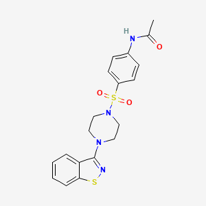 N-(4-{[4-(1,2-benzothiazol-3-yl)piperazin-1-yl]sulfonyl}phenyl)acetamide