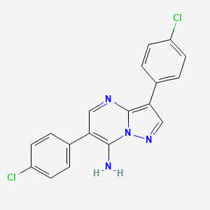 3,6-Bis(4-chlorophenyl)pyrazolo[1,5-a]pyrimidin-7-amine