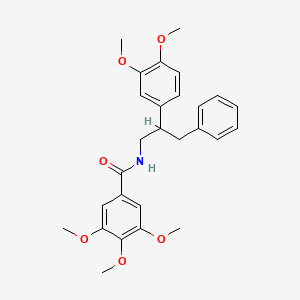 N-[2-(3,4-dimethoxyphenyl)-3-phenylpropyl]-3,4,5-trimethoxybenzamide