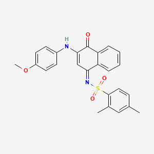 N-[(1Z)-3-[(4-methoxyphenyl)amino]-4-oxonaphthalen-1(4H)-ylidene]-2,4-dimethylbenzenesulfonamide