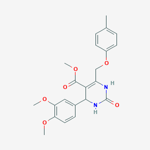 Methyl 4-(3,4-dimethoxyphenyl)-6-[(4-methylphenoxy)methyl]-2-oxo-1,2,3,4-tetrahydropyrimidine-5-carboxylate