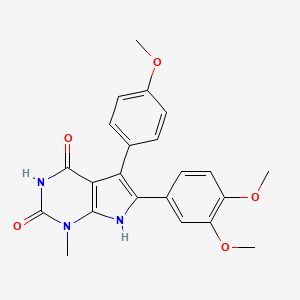 6-(3,4-dimethoxyphenyl)-5-(4-methoxyphenyl)-1-methyl-1H-pyrrolo[2,3-d]pyrimidine-2,4(3H,7H)-dione