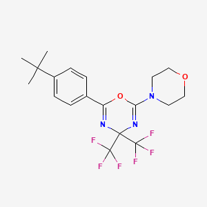 molecular formula C19H21F6N3O2 B11475896 2-(4-tert-butylphenyl)-6-(morpholin-4-yl)-4,4-bis(trifluoromethyl)-4H-1,3,5-oxadiazine 