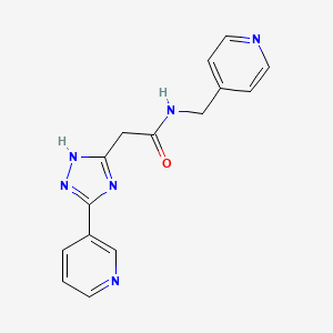 2-[5-(Pyridin-3-yl)-1H-1,2,4-triazol-3-yl]-N-(pyridin-4-ylmethyl)acetamide