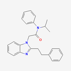 N-phenyl-2-[2-(2-phenylethyl)-1H-benzimidazol-1-yl]-N-(propan-2-yl)acetamide