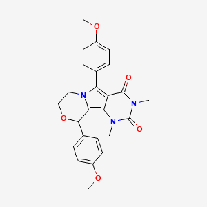 8,13-bis(4-methoxyphenyl)-3,5-dimethyl-12-oxa-3,5,9-triazatricyclo[7.4.0.02,7]trideca-1,7-diene-4,6-dione