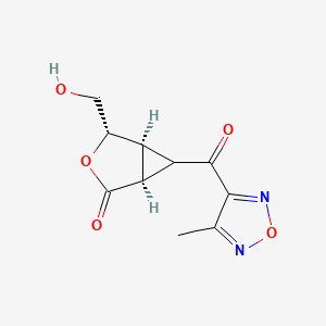 (1S,4S,5S)-4-(hydroxymethyl)-6-[(4-methyl-1,2,5-oxadiazol-3-yl)carbonyl]-3-oxabicyclo[3.1.0]hexan-2-one