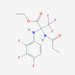 Ethyl 3,3,3-trifluoro-2-propionamido-2-(2,3,4-trifluoroanilino)propionate