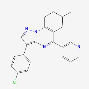 3-(4-Chlorophenyl)-7-methyl-5-(pyridin-3-yl)-6,7,8,9-tetrahydropyrazolo[1,5-a]quinazoline