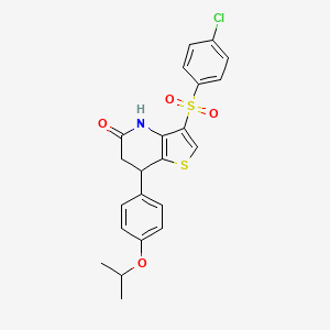 3-[(4-chlorophenyl)sulfonyl]-7-[4-(propan-2-yloxy)phenyl]-6,7-dihydrothieno[3,2-b]pyridin-5(4H)-one