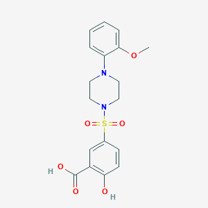 2-Hydroxy-5-{[4-(2-methoxyphenyl)piperazin-1-yl]sulfonyl}benzoic acid