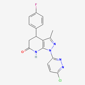 1-(6-chloropyridazin-3-yl)-4-(4-fluorophenyl)-3-methyl-4,5-dihydro-1H-pyrazolo[3,4-b]pyridin-6-ol