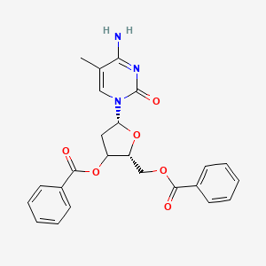 molecular formula C24H23N3O6 B11476034 4-amino-1-[(3xi)-2-deoxy-3,5-bis-O-(phenylcarbonyl)-beta-D-glycero-pentofuranosyl]-5-methylpyrimidin-2(1H)-one 