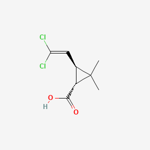 molecular formula C₈H₁₀Cl₂O₂ B1147606 (1R,3S)-3-(2,2-二氯乙烯基)-2,2-二甲基环丙烷羧酸 CAS No. 59042-50-1