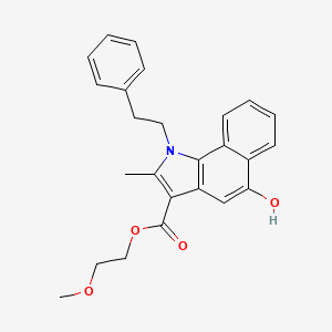 2-methoxyethyl 5-hydroxy-2-methyl-1-(2-phenylethyl)-1H-benzo[g]indole-3-carboxylate